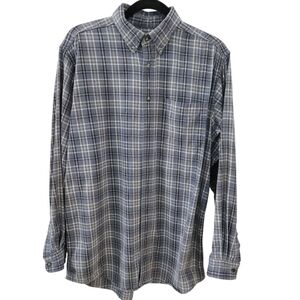 LL BEAN Vintage Made in Canada Flannel Shirt – Men’s M Tall – Blue Plaid, Herita